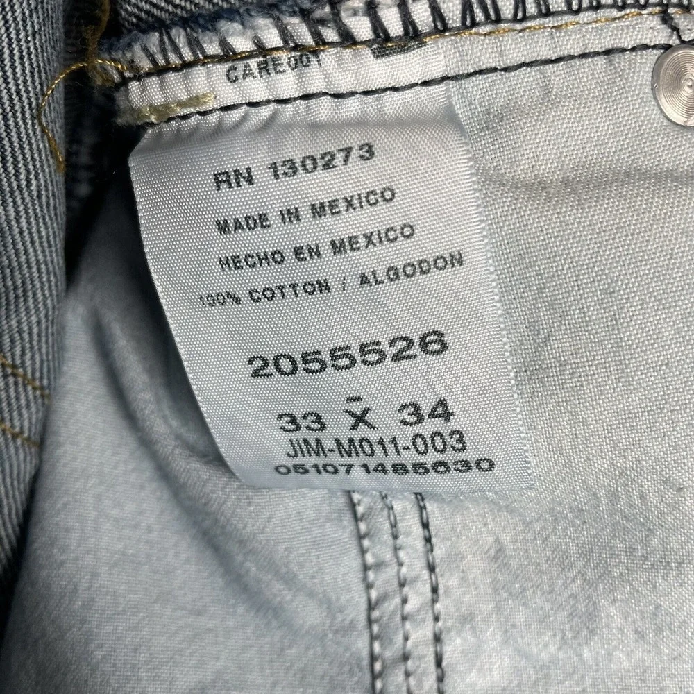 Vintage Lee Jeans Relaxed Fit Men's Size‎ 33 x 34 Blue Distressed Denim 5 Pocket